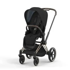 Cybex - Priam4, Rose Gold Frame + Sepia Black Seat Pack