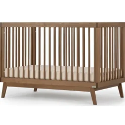 Dadada - Baby Soho 3-in-1 Convertible Wooden Crib to Toddler Bed, Walnut