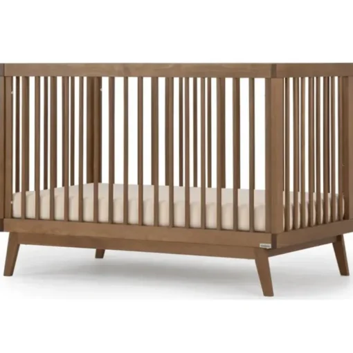Dadada - Baby Soho 3-in-1 Convertible Wooden Crib to Toddler Bed, Walnut