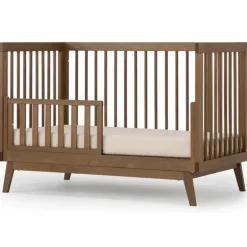 Dadada - Baby Soho 3-in-1 Convertible Wooden Crib to Toddler Bed, Walnut