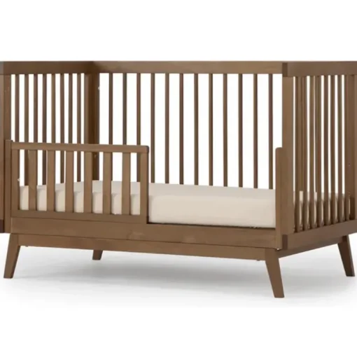 Dadada - Baby Soho 3-in-1 Convertible Wooden Crib to Toddler Bed, Walnut