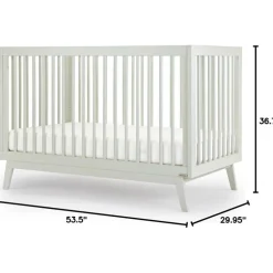 Dadada - Baby Soho 3-in-1 Convertible Wooden Crib to Toddler Bed, Sage