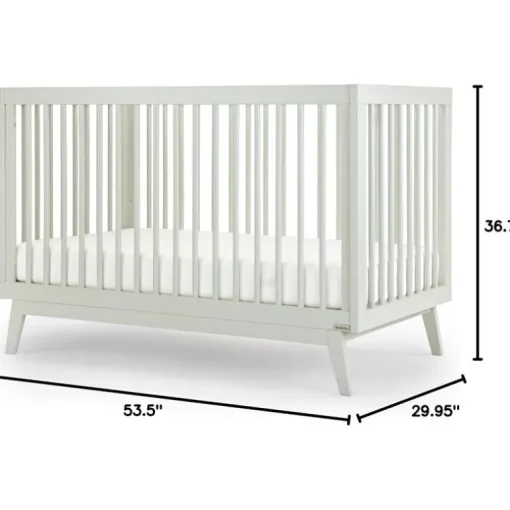 Dadada - Baby Soho 3-in-1 Convertible Wooden Crib to Toddler Bed, Sage