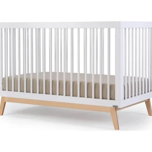 Dadada - Berço conversível 3 em 1 Baby Soho em cama de criança, branco/natural
