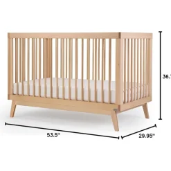 Dadada - Berço conversível 3 em 1 Baby Soho em cama infantil, natural