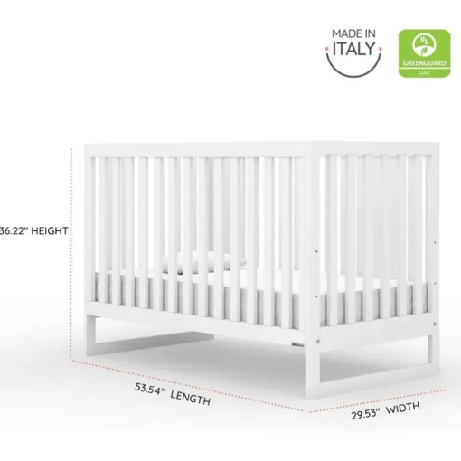 Dadada - Berço conversível Austin 3 em 1 para bebê, branco