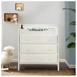 Davinci - Cômoda trocadora de 3 gavetas Jayden, branca