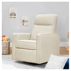 Davinci - Gabby Pillowback Glider Giratório, Carvalho Natural