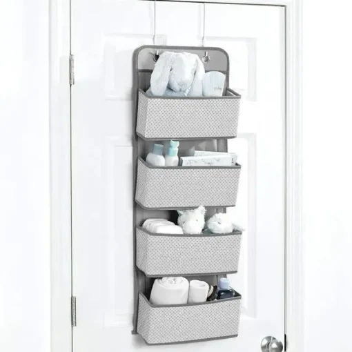 Delta - 2 Pk 4 Bolso Organizador de Berçário, Cinza Frio