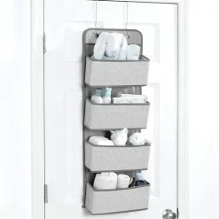 Delta - Organizador de 4 Bolsos Sólido, Cinza Dove