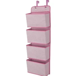 Delta - Organizador de parede suspenso com 4 bolsos, quase rosa