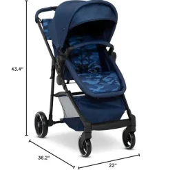 Delta Children - Baby Gap 2-In-1 Carriage Stroller, Camo Blue