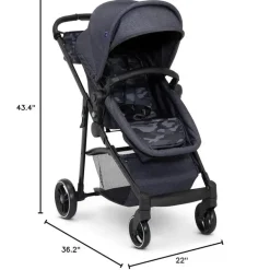 Delta Children - Baby Gap 2-In-1 Carriage Stroller, Camo Black