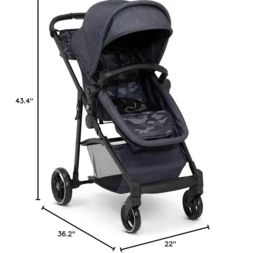 Delta Children - Baby Gap 2-In-1 Carriage Stroller, Camo Black
