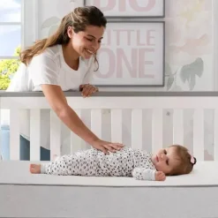 Delta Children - Beautyrest Black Diamond 2 estágios berço e colchão infantil - branco