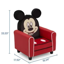Delta Children - Cadeira infantil estofada figurativa, Mickey Mouse