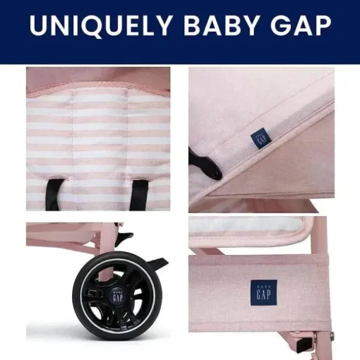 Delta Children - Carrinho BabyGap Classic, listras rosa