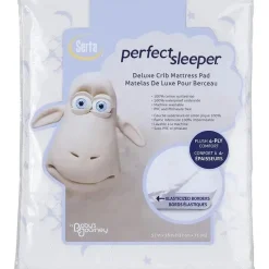 Delta Children - Colchão de berço acolchoado de luxo Serta Perfect Sleeper, branco