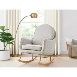 Delta Children - Ella Rocker com tecido LiveSmart Evolve, cinza calcário