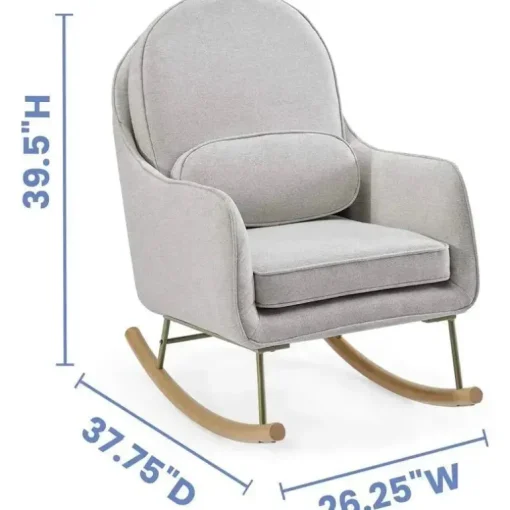 Delta Children - Ella Rocker com tecido LiveSmart Evolve, cinza calcário