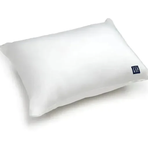 Delta Children - Gap babyGap Toddler Pillow com 2 capas refrescantes, listras brancas/cinza