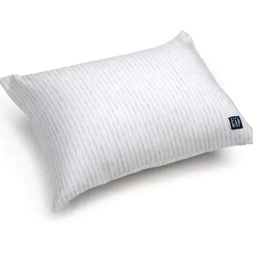 Delta Children - Gap babyGap Toddler Pillow com 2 capas refrescantes, listras brancas/cinza