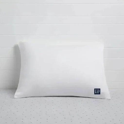 Delta Children - Gap babyGap Toddler Pillow com 2 capas refrescantes, listras brancas/cinza