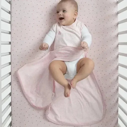 Delta Children - Saco de dormir Gap babyGap TrueSleep, 6-12 meses, listra rosa