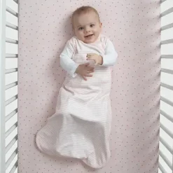 Delta Children - Saco de dormir Gap babyGap TrueSleep, 6-12 meses, listra rosa