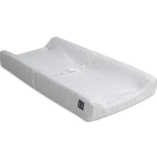 Delta Children - Trocador Gap BabyGap Contoured com capa refrescante, listra cinza