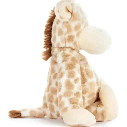 DEMDACO - Bichinho de pelúcia luxuoso, marrom e rosa, girafa