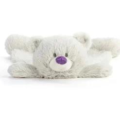 DEMDACO - Birthstone Ametista e Cinza, Urso Cobertor de Pelúcia Fevereiro