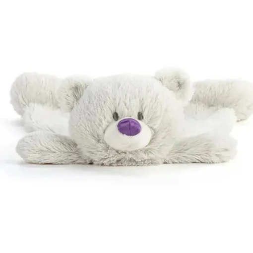 DEMDACO - Birthstone Ametista e Cinza, Urso Cobertor de Pelúcia Fevereiro