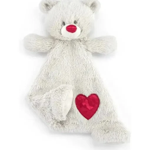 DEMDACO - Birthstone Color Garnet e Grey, Stuffed Animal Blankie Bear Janeiro