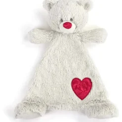 DEMDACO - Birthstone Color Garnet e Grey, Stuffed Animal Blankie Bear Janeiro