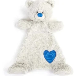 DEMDACO - Birthstone Cor Safira e Cinza, Urso Cobertor de Pelúcia Setembro