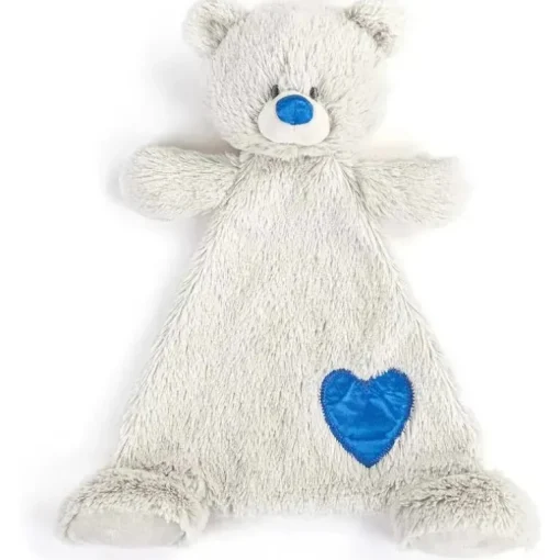 DEMDACO - Birthstone Cor Safira e Cinza, Urso Cobertor de Pelúcia Setembro