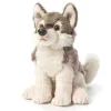 DEMDACO - Brinquedo de pelúcia infantil pequeno lobo cinza prateado