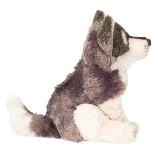 DEMDACO - Brinquedo de pelúcia infantil pequeno lobo cinza prateado