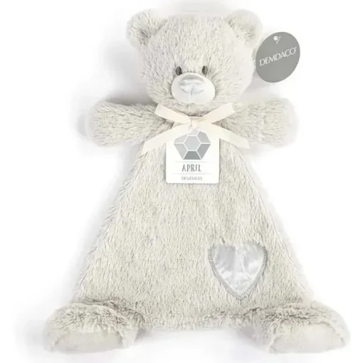DEMDACO - Cobertor de pelúcia infantil Birthstone, urso abril
