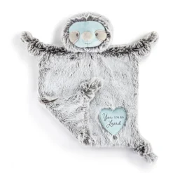 Demdaco - Luxurious Sloth Blankie, Blue