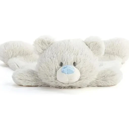 DEMDACO - Pedra de nascimento cor água-marinha e cinza, cobertor de pelúcia de urso março