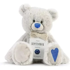 Demdaco - Urso de pelúcia da pedra de aniversário de setembro