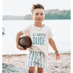 97 Design &amp; Co. - Camiseta infantil All American Dude, 4 de julho