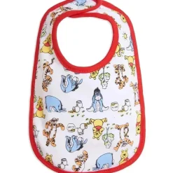 Disney Winnie the Pooh Tigger Eeyore Piglet Pacote com 5 babadores laterais