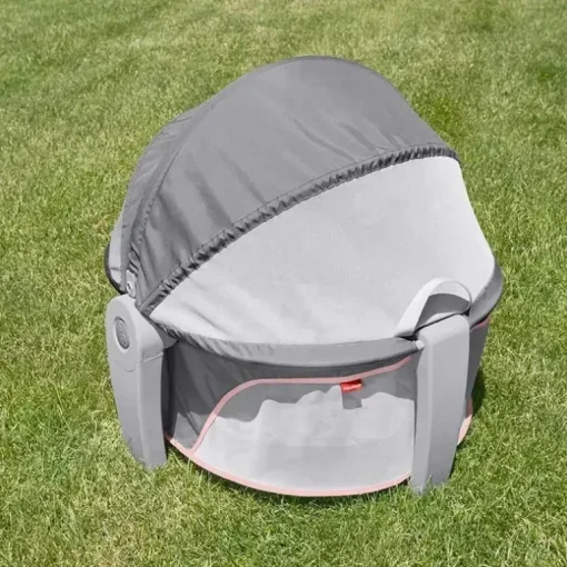 Domo para bebês em movimento da Fisher Price, espaço de recreação para bebês e local para cochilar, moinho de vento rosado