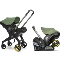 Doona - Assento de carro infantil com base e carrinho, verde deserto