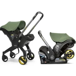 Doona - Assento de carro infantil com base e carrinho, verde deserto