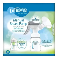 Dr. Brown - Bomba tira-leite manual com escudo de silicone Softshape