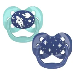 Dr. Brown - Chupetas 2Pk Advantage, Fase 1, Blue Space